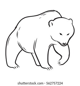 Cartoon style bear vector 