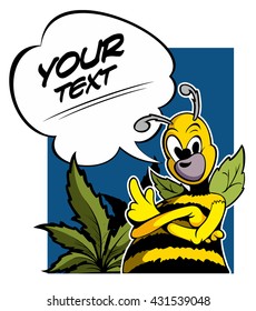 Cartoon style bee