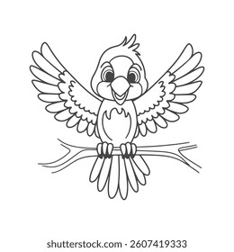 a cartoon style bird silhoutte illustration art design with white backraund