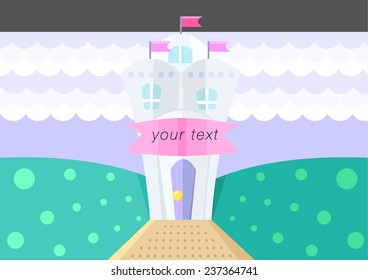 Cartoon style castle