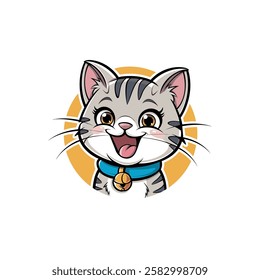 A cartoon style cat mascot design