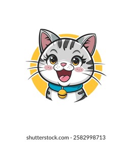 A cartoon style cat mascot design