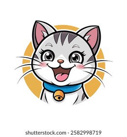 A cartoon style cat mascot design