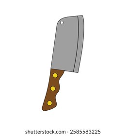 Cartoon Style Cleaver Illustration Vector