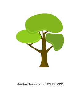 Cartoon Style Custom Leaves Isolated Tree Plant Illustration