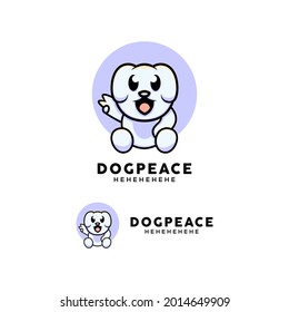 cartoon style cute dog illustration