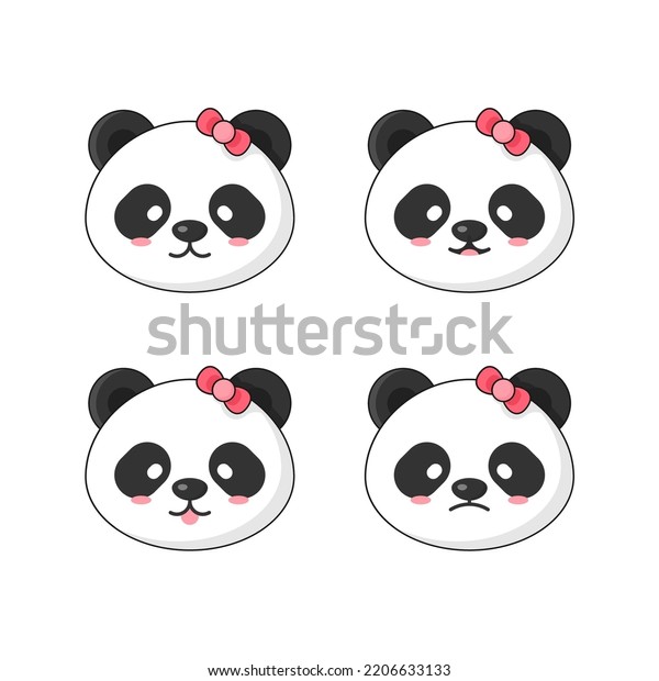 Cartoon Style Cute Panda Girl Toys Stock Vector Royalty Free 2206633133 Shutterstock 