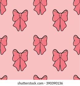 cartoon style cute seamless background. Romantic, kawaii