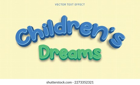 cartoon style and cute text effect, fun, happy kids theme 