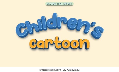 cartoon style and cute text effect, fun, happy kids theme 