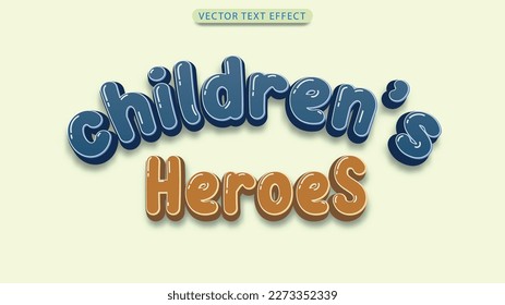 cartoon style and cute text effect, fun, happy kids theme 