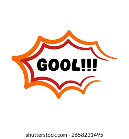 Cartoon Style Decorative Goool Text in Speech Bubble Illustration