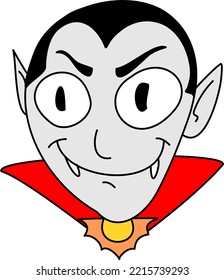 Cartoon style Dracula for kids