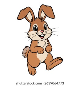cartoon style drawing of a rabbit