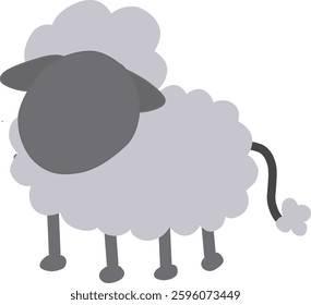 cartoon style drawing of a sheep