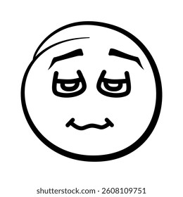 Cartoon Style Emoji Face Vector Illustration