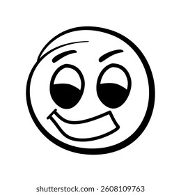 Cartoon Style Emoji Face Vector Illustration