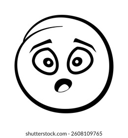 Cartoon Style Emoji Face Vector Illustration