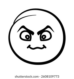Cartoon Style Emoji Face Vector Illustration