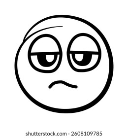 Cartoon Style Emoji Face Vector Illustration