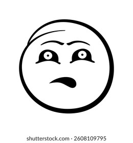 Cartoon Style Emoji Face Vector Illustration