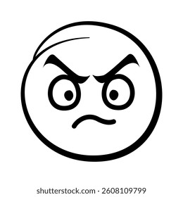 Cartoon Style Emoji Face Vector Illustration
