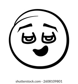 Cartoon Style Emoji Face Vector Illustration