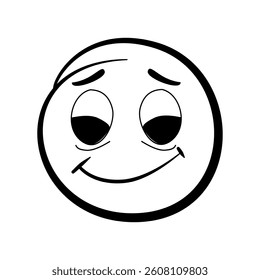 Cartoon Style Emoji Face Vector Illustration