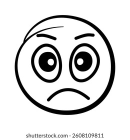 Cartoon Style Emoji Face Vector Illustration