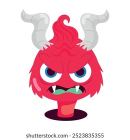 Cartoon Style Evil Monsters Stickers  


