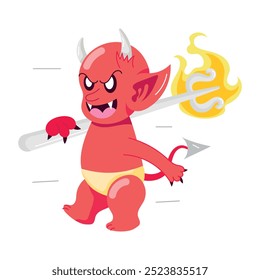 Cartoon Style Evil Monsters Stickers  


