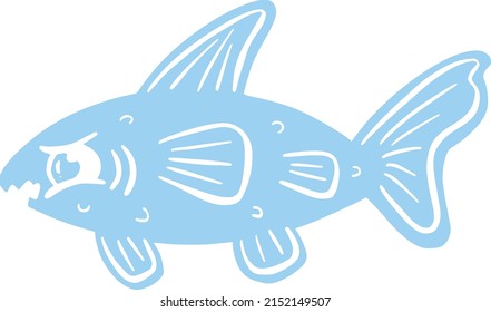 Cartoon Style Fish Goldfish Icon or Logo Idea for Fishing