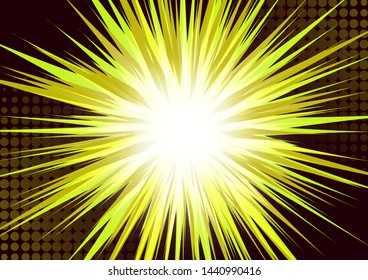 Cartoon style flash, boom effect, explosion flash, bomb comic. Vector illustration for your design.