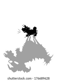 Cartoon style funny dreadful dog
