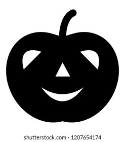 
Cartoon style halloween pumpkin icon image 
