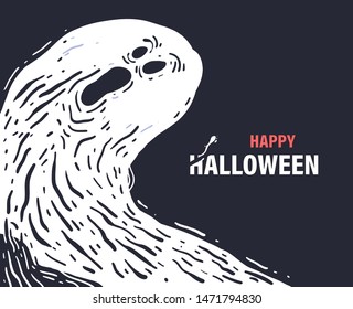 cartoon style halloween wallpaper. Halloween wallpaper vector illustration