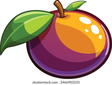 A cartoon style hog plum fruit vector image artwork illustration