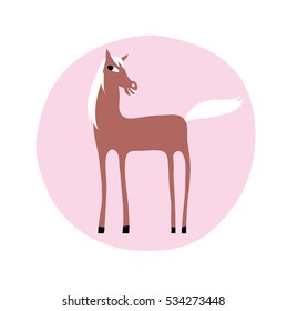 Cartoon style Horse icon. Vector illustration.