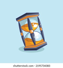 Cartoon Style Hourglass Design Illustration