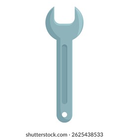 Ícone de estilo de desenho animado de uma chave inglesa ajustável, perfeito para projetos relacionados à construção, reparação ou diy