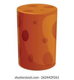 Cartoon style icon of a big asteroid floating in space