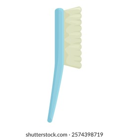 Cartoon style icon of a cleaning brush standing up on a white background