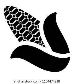 
Cartoon style icon for corn on the cob is presented here 
