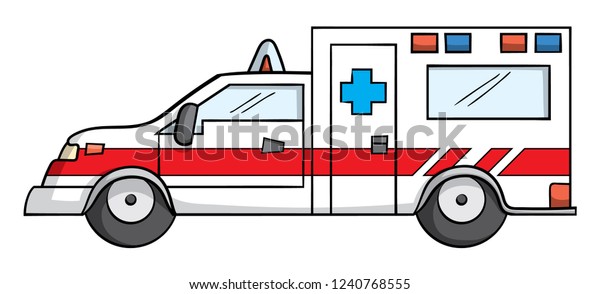 Cartoon Style Illustration Ambulance Stock Vector (Royalty Free ...