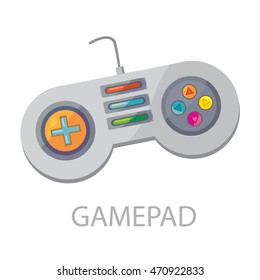 Cartoon style isolated illustration of gamepad