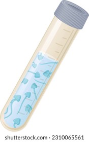 Cartoon style Isolated Semen sample Container for Medical Tests on White Background - Stock Vector Illustration.