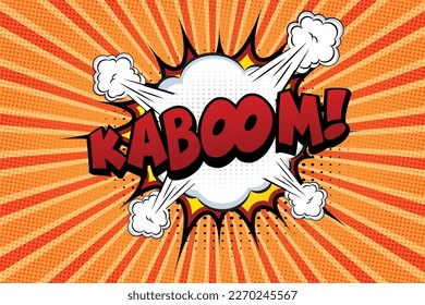 Cartoon-Stil kaboom Comic Soundeffekt Vektorgrafik 