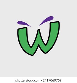Letra de estilo de caricatura con ilustración de diseño vectorial