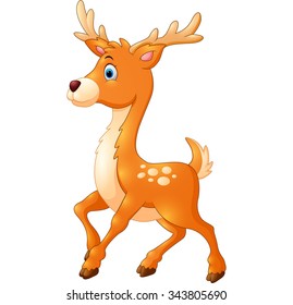 Cartoon style little deer