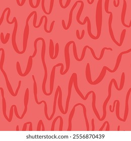 cartoon style melted flowing strawberry cream. pink colored abstract dripping pattern for packaging design. seamless pattern dripping pink paint.